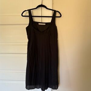 Ulla Johnson Black Pleated Midi Dress